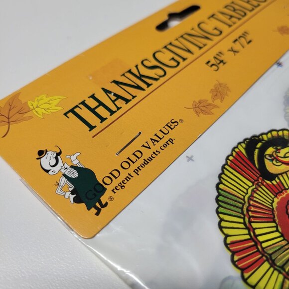 Thanksgiving Tablecloth 54X72 Good Old Values Regent Products Corp. Fall Turkey - Picture 2 of 4